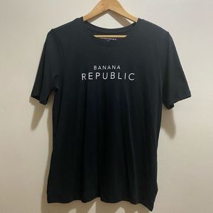Banana republic Black logo tshirt